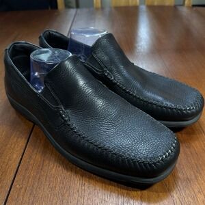 Neil M Rome Loafer Men's Black Leather Slip-On Classic Low Top Casual Size 13D